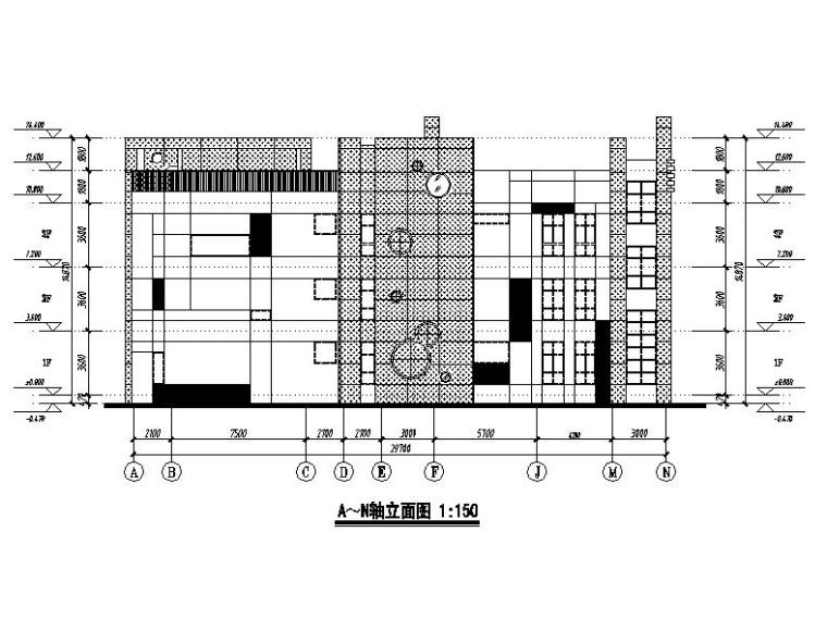 [浙江]三层框架剪力墙结构幼儿园塑铝板幕墙施工图（含计算书）-三层框架剪力墙结构幼儿园塑铝板幕墙