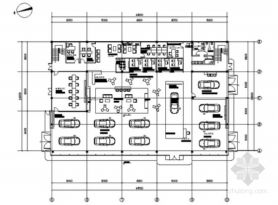 4s店平面cad资料下载-[原创]超完整通透现代4S店装修CAD施工图