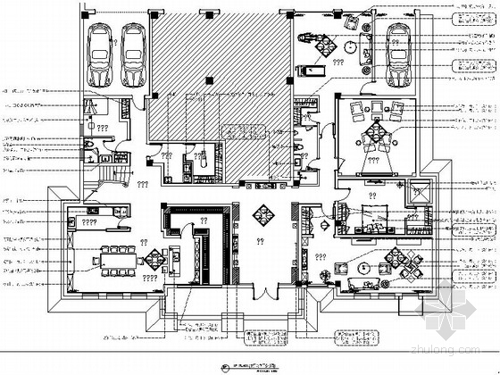 二层平顶别墅资料下载-[黑龙江]某三层独栋别墅室内装修施工图