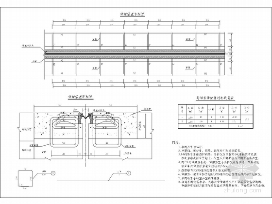 2×20m预应力混凝土简支空心板桥施工图38张（含接线道路）-异型钢伸缩缝构造图