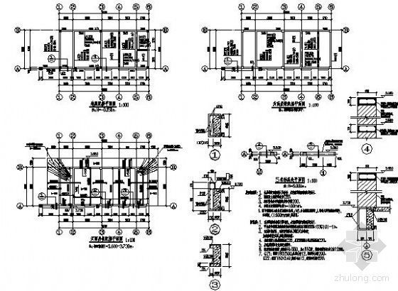 中小学传达室施工图资料下载-门岗传达室结构施工图