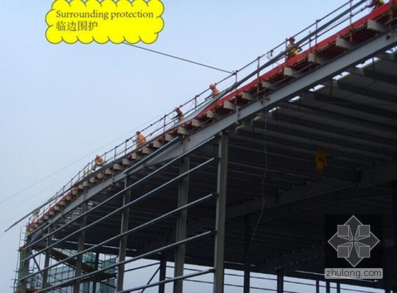 [北京]大型家具商场钢结构施工方案-临边防坠落护栏