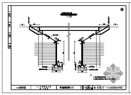 桥台前挡墙布置图