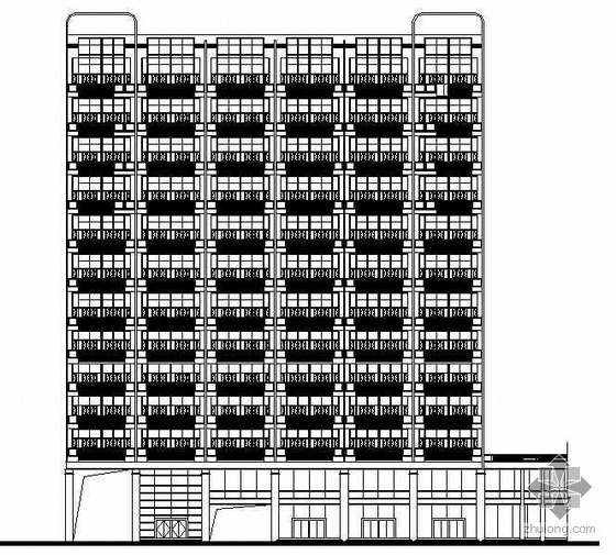三层住宅楼效果图资料下载-[广州市海珠区]某十三层住宅楼建筑施工图