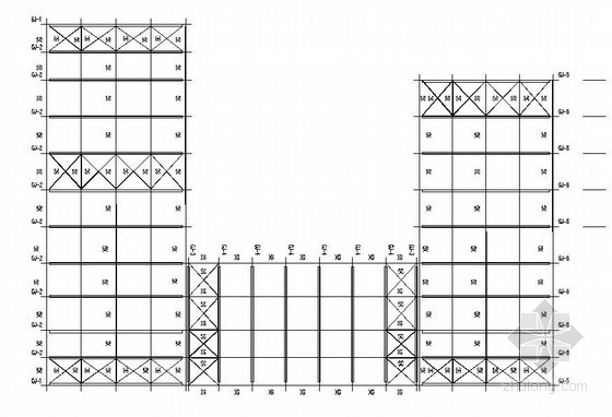 29米跨钢结构图纸资料下载-钢结构厂房结构施工图（25米跨）