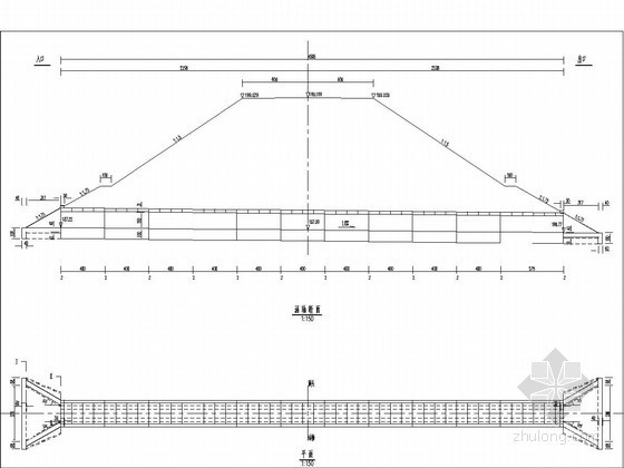 10米盖板涵施工图资料下载-1.5米钢筋混凝土盖板涵布置图（正交）