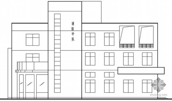 三层办公楼消防施工图资料下载-某市消防中队三层办公楼建筑施工图