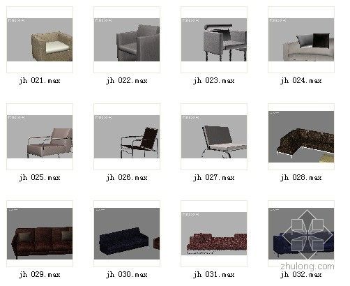 空调家具模型资料下载-各式家具模型