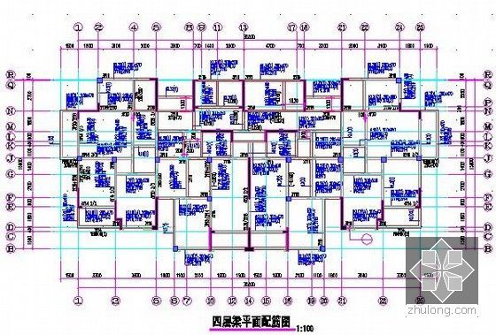 [黑龙江]商住楼建筑工程投标文件编制(含图纸 工程量计算)-平面配筋图