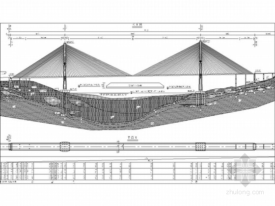 斜拉桥施工设计图资料下载-主跨460m双塔PC梁斜拉桥全桥施工图（127张 工程重大）