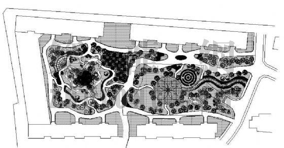 盖提底层中心花园资料下载-某小区中心花园设计方案