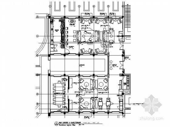 中式室内世纪施工图资料下载-新中式酒店大堂室内装修施工图
