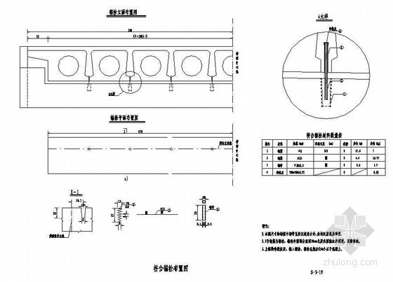 16m预应力砼空心板桥资料下载-3×16m预应力简支空心板桥台锚栓布置节点详图设计