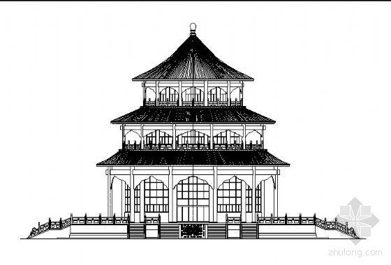 园林灯具施工大样图资料下载-某古塔施工大样图