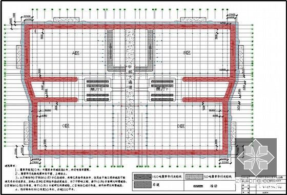 [天津]会展中心钢结构工程施工组织设计（171页，创鲁班奖工程）-吊装设备行走路线图