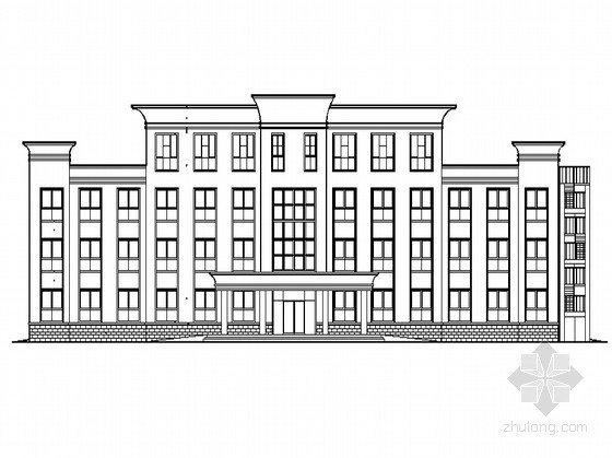 办公楼建筑扩初设计CAD资料下载-[甘肃]临夏县某乡政府办公楼建筑扩初图