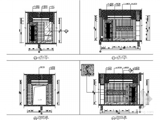 [浙江]新城核心区雅致中式风情会所设计装修施工图（含效果及手绘图-[浙江]知名地产核心区雅致中式风情会所设计装修施工图（含效果及手绘图）包房前厅立面图