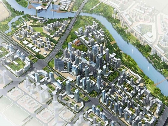 沿河两岸城市设计资料下载-[广东]一河两岸滨水城市景观规划设计方案