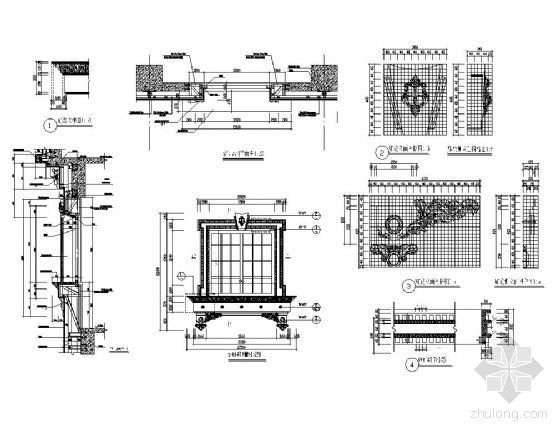 欧式建筑立面dwg资料下载-欧式建筑窗详图4