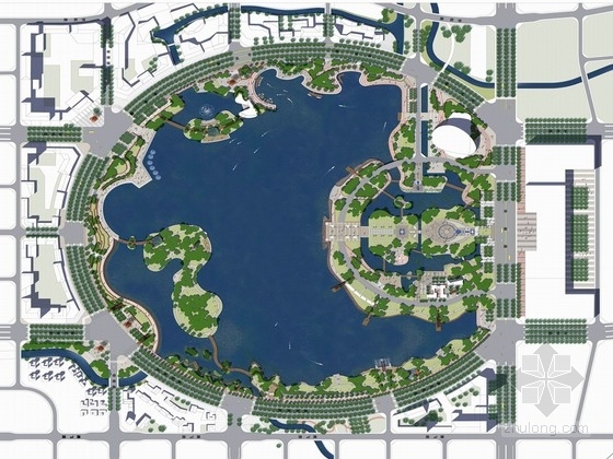 河南公园绿化设计文本资料下载-[河南]弯月形公园景观规划设计方案