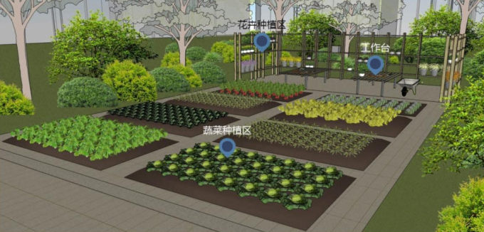 [重庆]山地全龄社区景观设计方案（2016最新）-植物种植区景观效果图