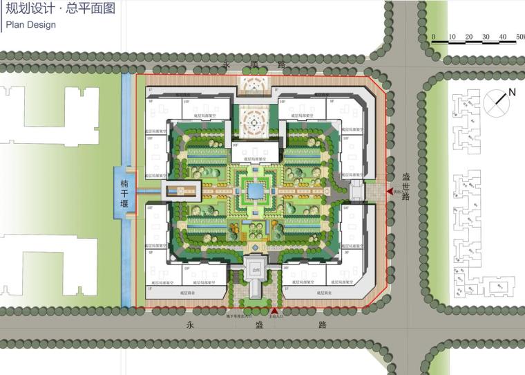 [上海]东元成都武侯区红牌楼居住区建筑方案文本（JPG+184页）-总平面图