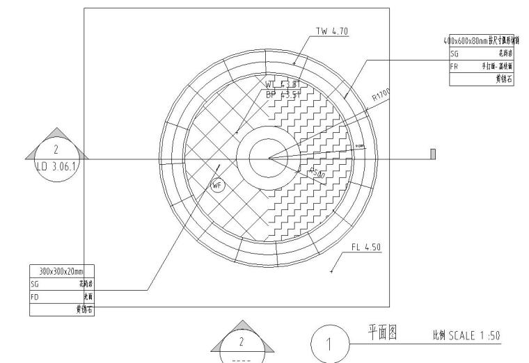 水景设计资料下载-圆形花钵喷泉水景设计详图——泛亚景观