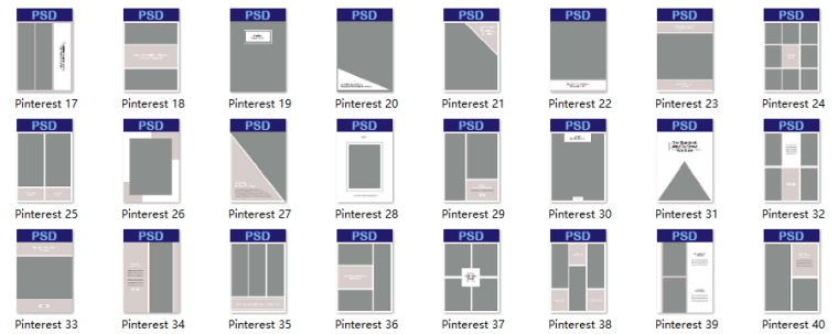 作品集PSD排版资料下载-120个图文排版PSD模板（含：横版，竖版，ps字体）2