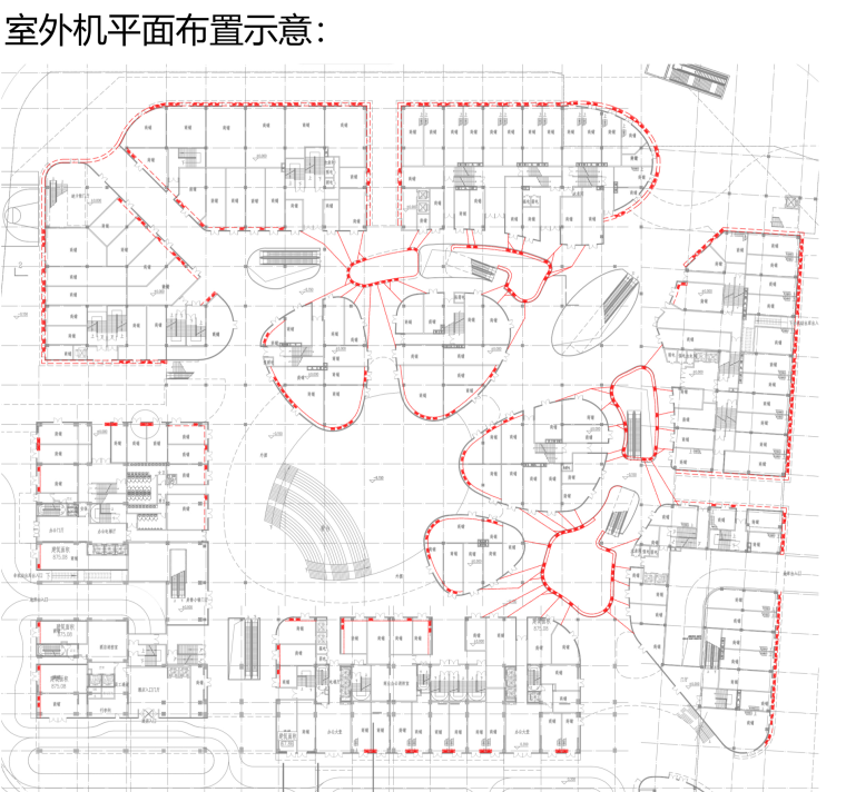 [江西]南昌某城市综合体外立面造型优化设计方案文本（PDF）-空调外机布置