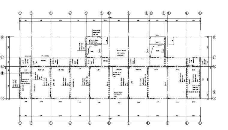 框架教学楼建筑结构图纸资料下载-某六层框架教学楼建筑图结构图