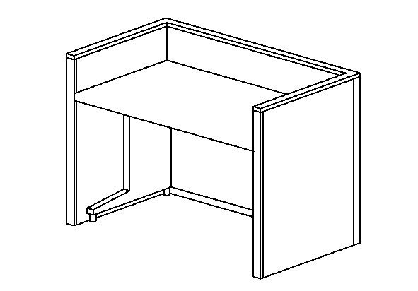 办公隔断办公桌资料下载-bim软件应用-族文件-办公桌
