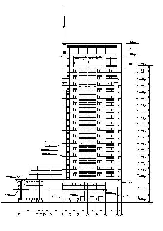 办公综合楼框架施工方案资料下载-3套商业办公综合楼建筑设计施工图