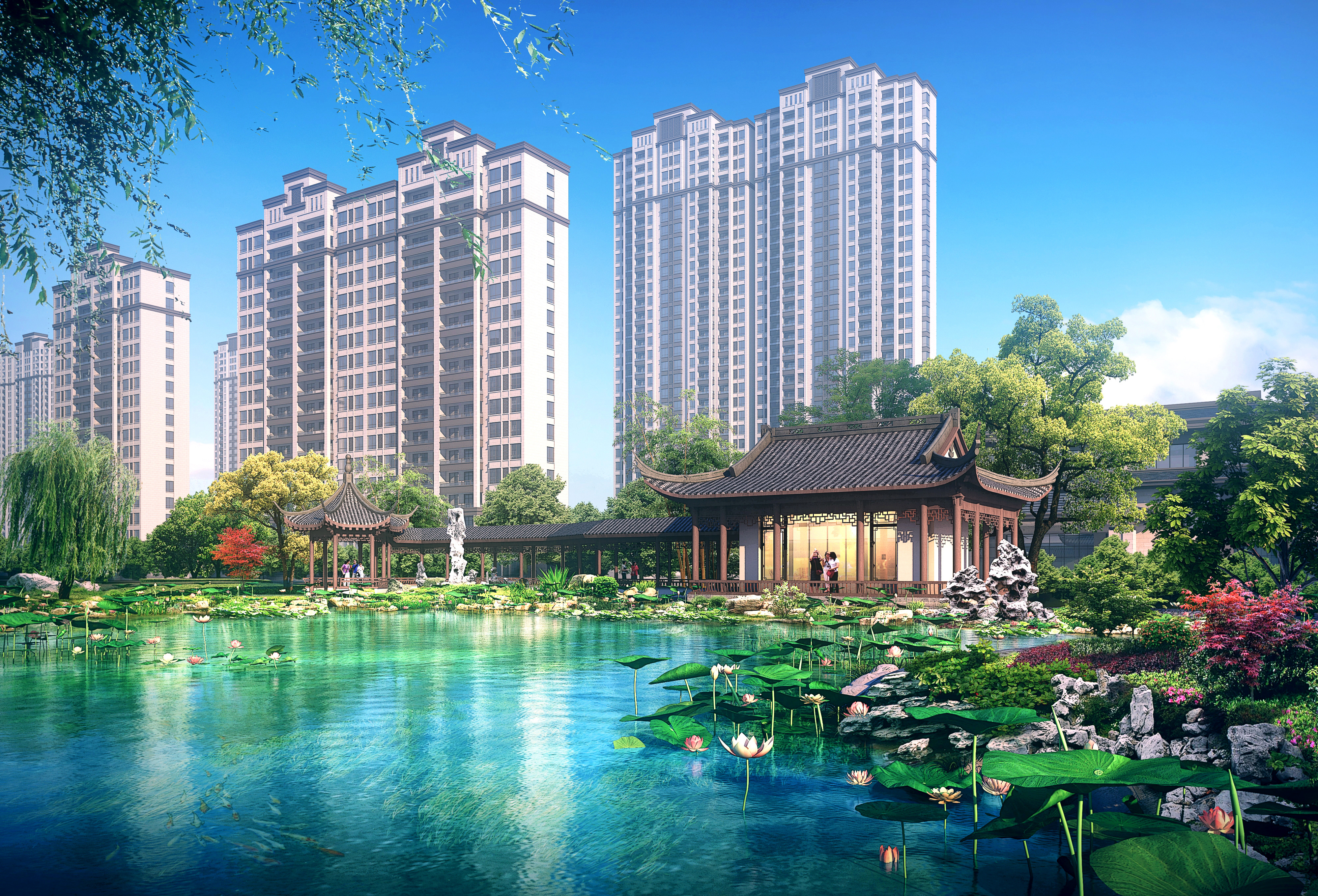 [资料]某新中式园林住宅小区方案