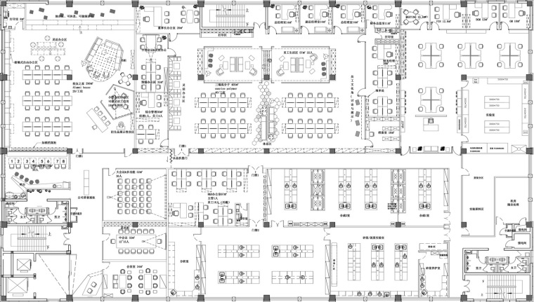 #办公空间设计案例#上海三瑞高分子办公空间-01.平面图