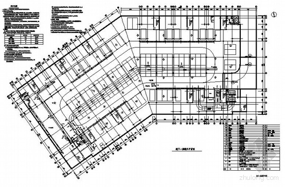地下车库结构CAD图资料下载-某小区地下车库通风图