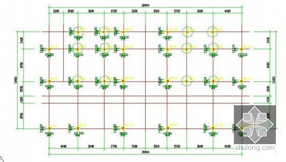 [山东]医院新建综合楼建筑安装工程预算书(含施工图纸)-柱平面布置图