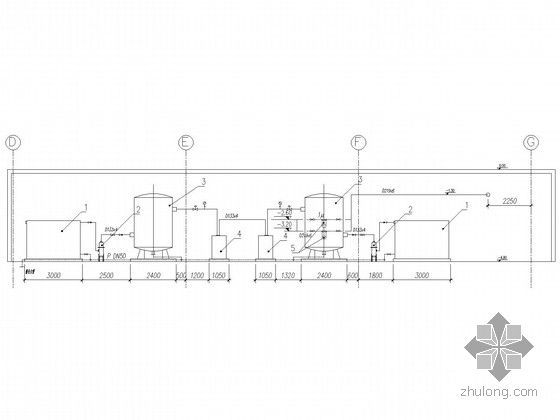 [上海]世博馆暖通空调设计全套施工图纸109张-压缩空气机房剖面详图