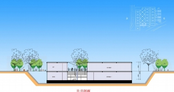 [安徽]2层历史纪念馆建筑方案文本-大型展览馆剖面图