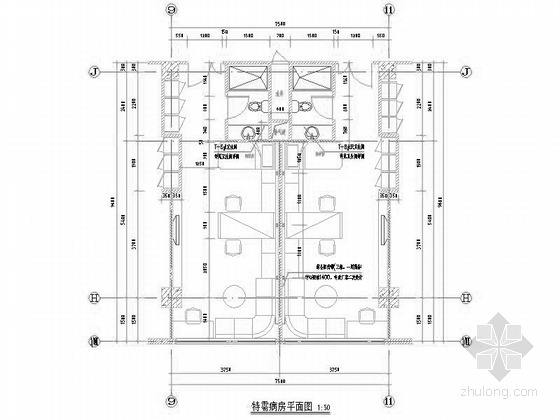 [山东]19层现代风格市级专科医疗中心建筑施工图-19层现代风格市级专科医疗中心楼梯节点图