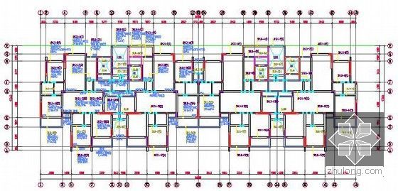 [浙江]8万平米高层公寓小区(地下室)建筑安装工程量清单控制价编制实例(含施工图纸百余张)-二层X向梁平法施工图