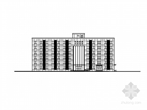 六层现代办公楼建筑资料下载-[安徽]六层办公楼建筑施工图(2015年07月图纸)