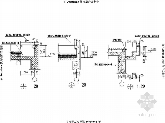 [浙江]单层企业传达室及大门建筑设计施工图（32平方米 含结构、电气施工图）-单层企业传达室大样图