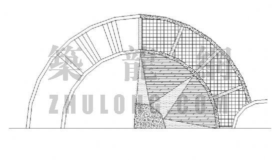 时尚多彩复古时钟资料下载-某入口时钟广场详图