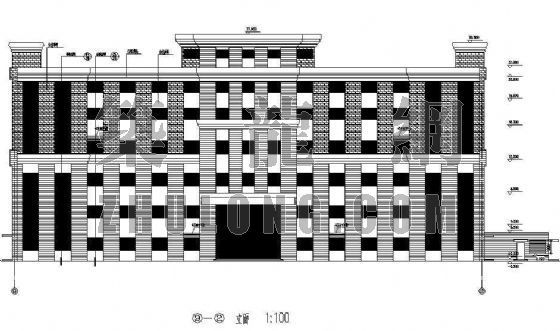 多层行政楼建筑施工图资料下载-六层行政楼建筑施工图