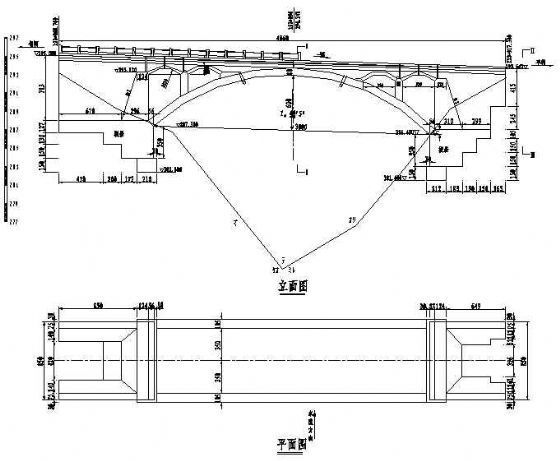 石拱桥建筑施工图资料下载-1-30米石拱桥施工图设计图