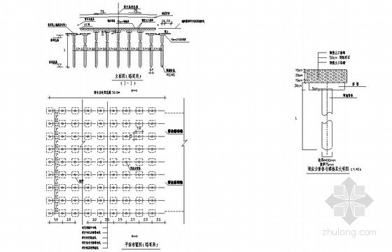 市政道路工程改造总施工组织设计324页附CAD（含高架桥 跨线桥拆除）-PHC预制管桩布置图 