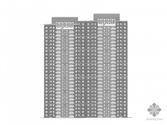住宅建筑外立面标准引导资料下载-砖贴面高层住宅外立面设计