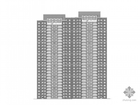 新中式建筑外立面住宅资料下载-砖贴面高层住宅外立面设计