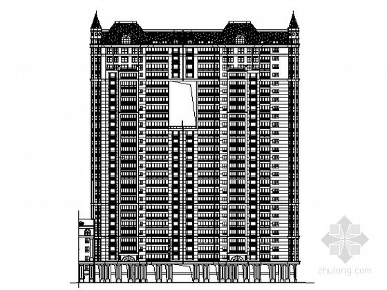 70平米一梯三户高层住宅资料下载-[湖南]某欧式现代小区二十六层住宅楼建筑施工图（3号楼）
