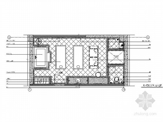 SPA养生会所施工图资料下载-养生会所双人SPA室装修图